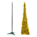 Lifeideas Collapsible 1.2M Pop Up Tinsel Christmas Tree With Base