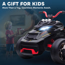AIYAPLAY 12V Kids Electric Ride On Car, Battery Powered Ride On ATV, Black