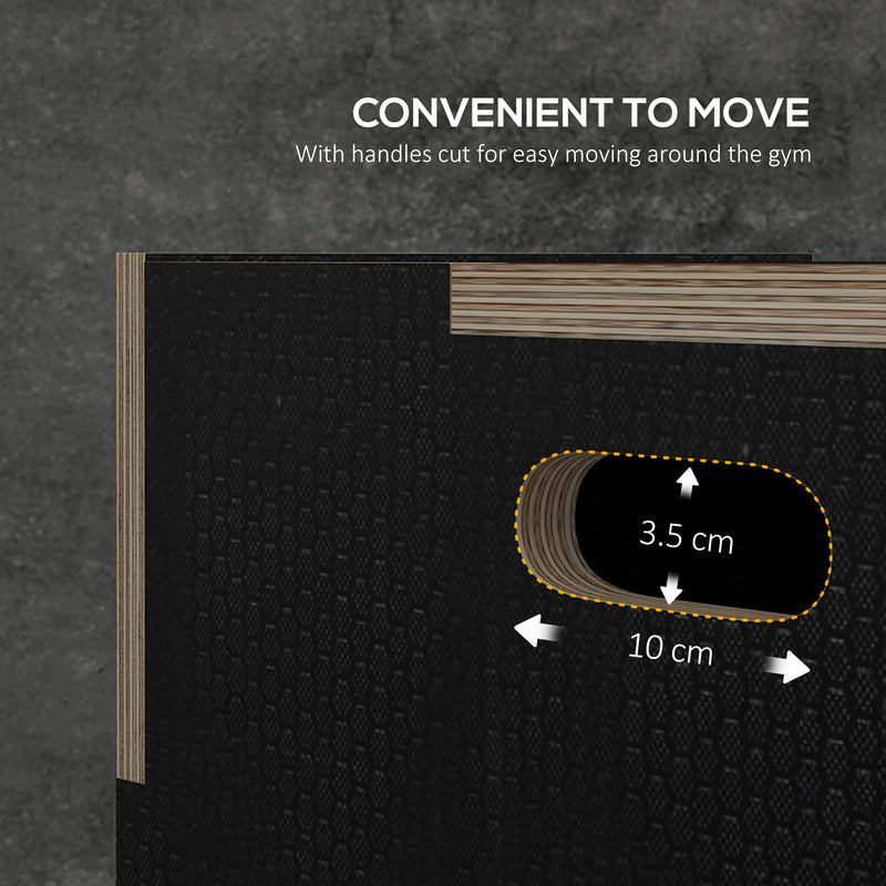 SPORTNOW 51/61/76cm Pylometric Jump Box, Wooden Pylo Box for Home Gym