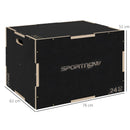 SPORTNOW 51/61/76cm Pylometric Jump Box, Wooden Pylo Box for Home Gym