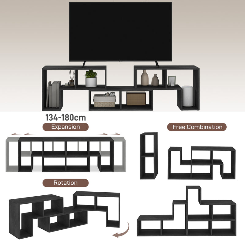 HOMCOM TV Unit for TVs up to 75 Inches, Free Combination TV Stand