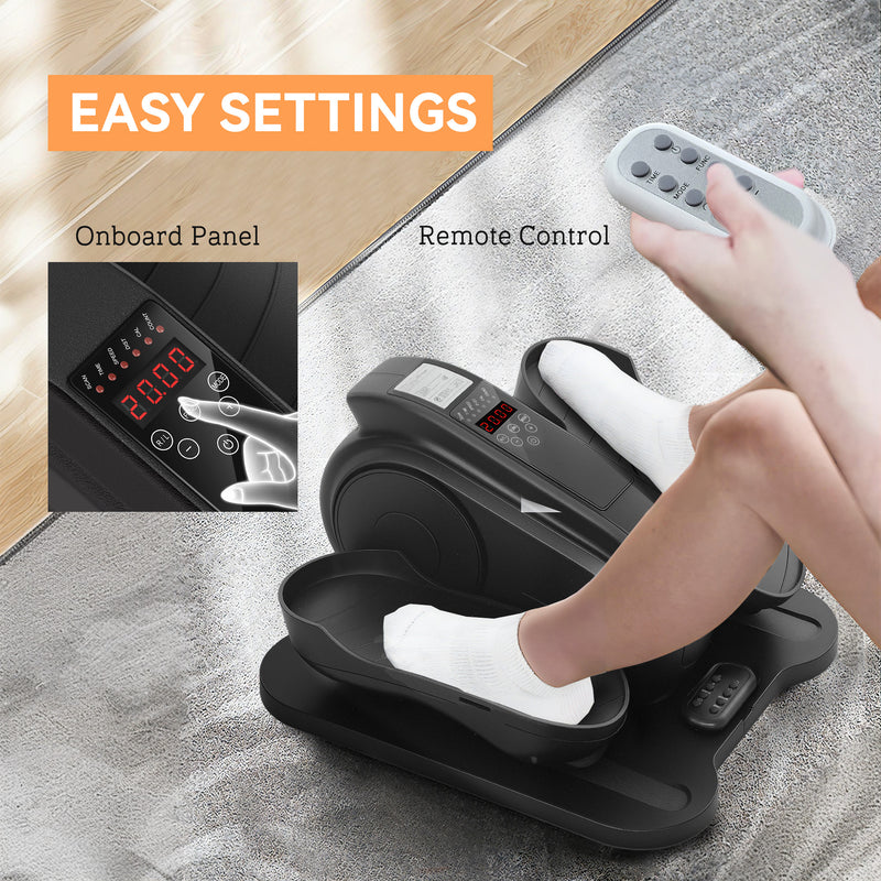 SPORTNOW Under Desk Elliptical Machine Pedal Exerciser w/ 10 Speeds
