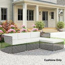 Outsunny 7-Piece Patio Furniture Cushions Water-Repellent 60x60cm, Cream