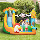 Outsunny Bouncy Castle Farm Style with Paddling Pool