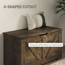 HOMCOM Storage Trunk for Living Room, with Safety Hinges 80cm