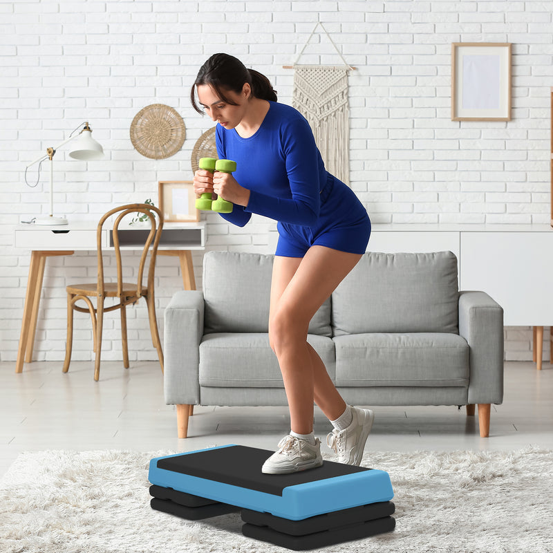 SPORTNOW Aerobic Step, 10.5/15.5/20.5cm Exercise Stepper for Home
