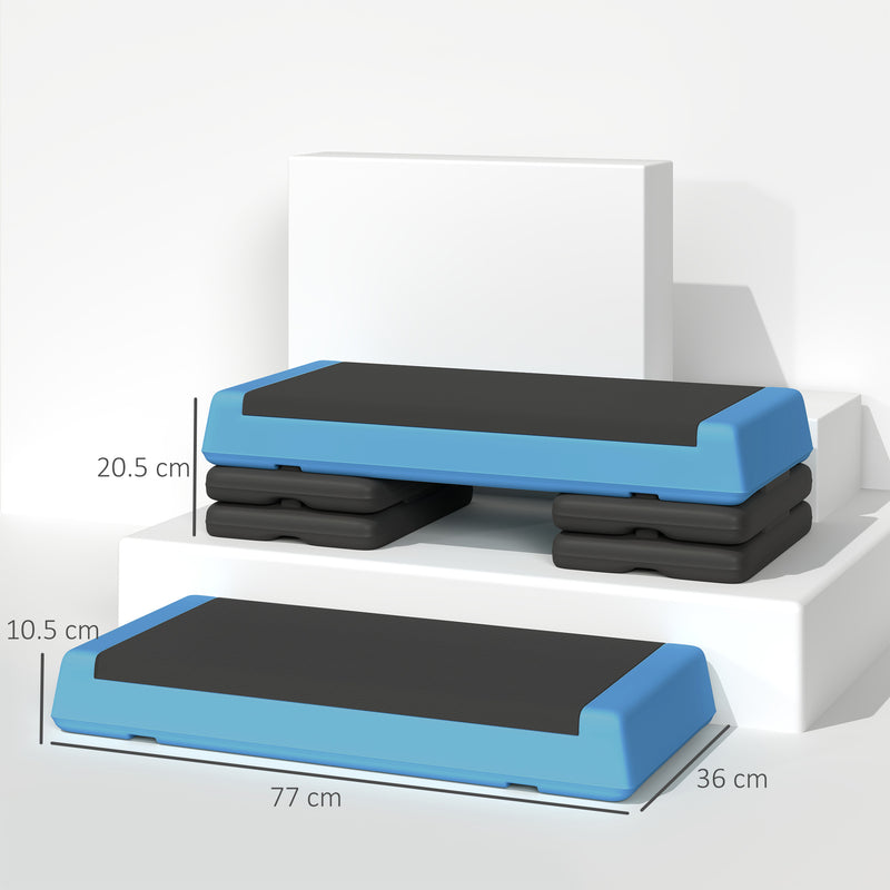 SPORTNOW Aerobic Step, 10.5/15.5/20.5cm Exercise Stepper for Home