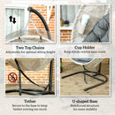 Outsunny Hanging Egg Chair Outdoor Indoor Swing Chair, Folding Basket