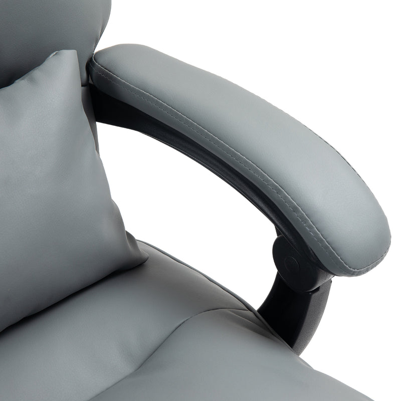 HOMCOM Executive Office Chair, PU Leather Desk Chair with Armrests