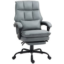 HOMCOM Executive Office Chair, PU Leather Desk Chair With Armrests