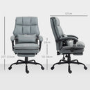 HOMCOM Executive Office Chair, PU Leather Desk Chair With Armrests