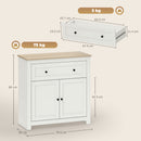 HOMCOM Sideboard, Kitchen Storage Cabinet w/ Adjustable Shelf, Drawer, Cream