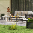 Outsunny 6PCs Decorative Garden Fencing 24in x 12ft Metal Border Edging