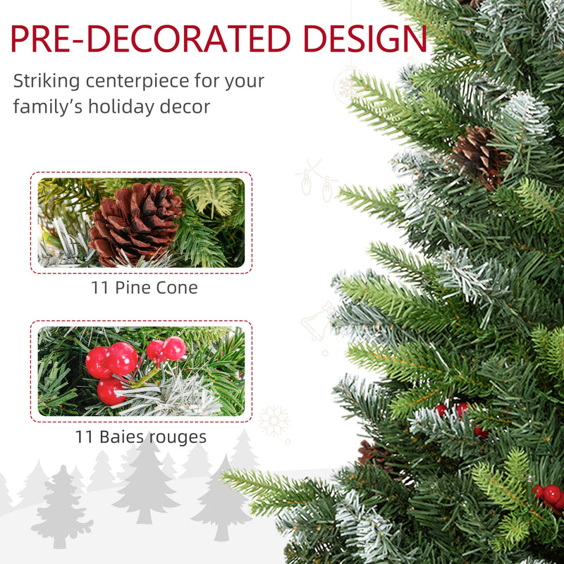HOMCOM 2 Pieces Prelit Artificial Tabletop Christmas Trees, LED Display