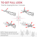 HOMCOM 2 Pieces Prelit Artificial Tabletop Christmas Trees, LED Display