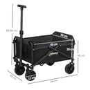Outsunny 41L Festival Trolley, 60kg Heavy Duty Folding Trolley Cart