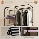 HOMCOM Fabric Wardrobe w/ Shelves Hanging Rail Foldable Wardrobes, Pink