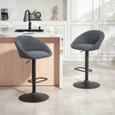 HOMCOM Swivel Bar Stools Set Of 2 Height Adjustable Bar Chairs
