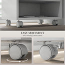 HOMCOM Printer Stand With Storage Printer Cart On Wheels For Home Office White