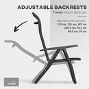 Outsunny Set of 4 Outdoor Rattan Folding Chair w/ Adjustable Backrest Brown