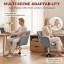HOMCOM Retro Velvet Swivel Tub Chair With Steel Frame Grey