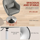 HOMCOM Retro Velvet Swivel Tub Chair With Steel Frame Grey