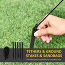 HOMCOM 12' Inflatable Halloween Skeleton Ghost with Lights 12ft 360cm