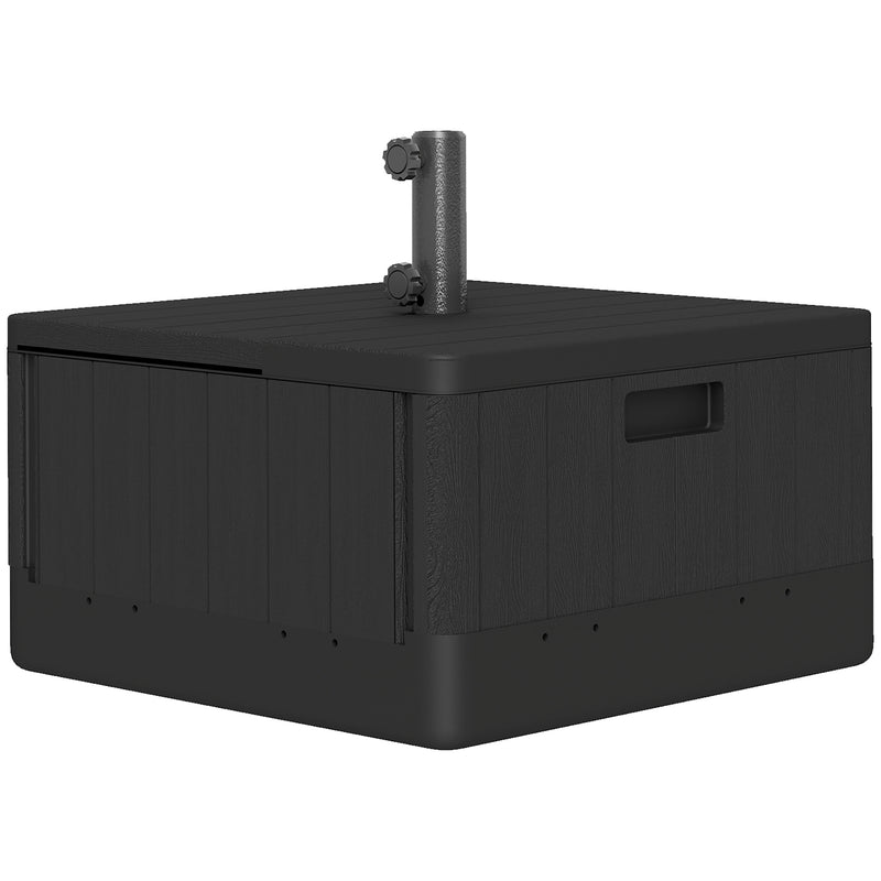 Outsunny Garden Parasol Base, Sand/Water Filled Garden Umbrella Stand, Black