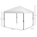 Outsunny 3 X 3(m) Pop Up Gazebo, Instant Shelter With 1-Button Push - Blue/Grey/Green/White