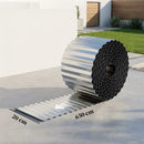 Outsunny Metal Lawn Edging Border, 8 in x 21.3 ft Garden Edging, Silver Tone