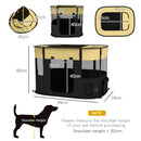 PawHut Portable Dog Pen for Puppies, Rabbits, Kittens, Guinea Pigs - Yellow