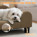 PawHut Dog Sofa Bed, Cat Sofa with Backrest, Armrest, for Small Dogs