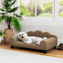 PawHut Dog Sofa Bed, Cat Sofa with Backrest, Armrest, for Small Dogs