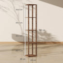 HOMCOM RGB LED Floor Lamp with Shelves and Remote Control for Bedroom