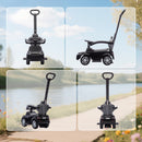 AIYAPLAY Land Rover Licensed Baby Push Car, 2-in-1 Ride On Car, Black