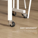 HOMCOM Drop Leaf Table With Wheels Folding Dining Table For Small Spaces, Nature