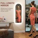 HOMCOM Full Length Wall Mirror With Lights Dimming And 3 Colour Adjustable
