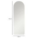 HOMCOM Full Length Wall Mirror With Lights Dimming And 3 Colour Adjustable