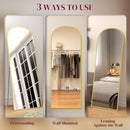 HOMCOM Full Length Mirror With Aluminium Alloy Frame Hanging Or Leaning