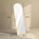 HOMCOM Full Length Mirror With Aluminium Alloy Frame Hanging Or Leaning