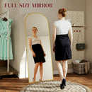 HOMCOM Full Length Mirror With Aluminium Alloy Frame Hanging Or Leaning