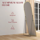 HOMCOM Full Length Mirror With Aluminium Alloy Frame Hanging Or Leaning