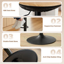 HOMCOM Set of 2 Breakfast Barstools, PU Leather Swivel Bar Stools, Oak