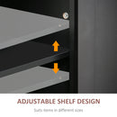 HOMCOM Rolling Kitchen Island Cart with Rubber Wood Top