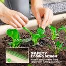 Outsunny Galvanised Raised Garden Bed with Safety Edging, Cream White