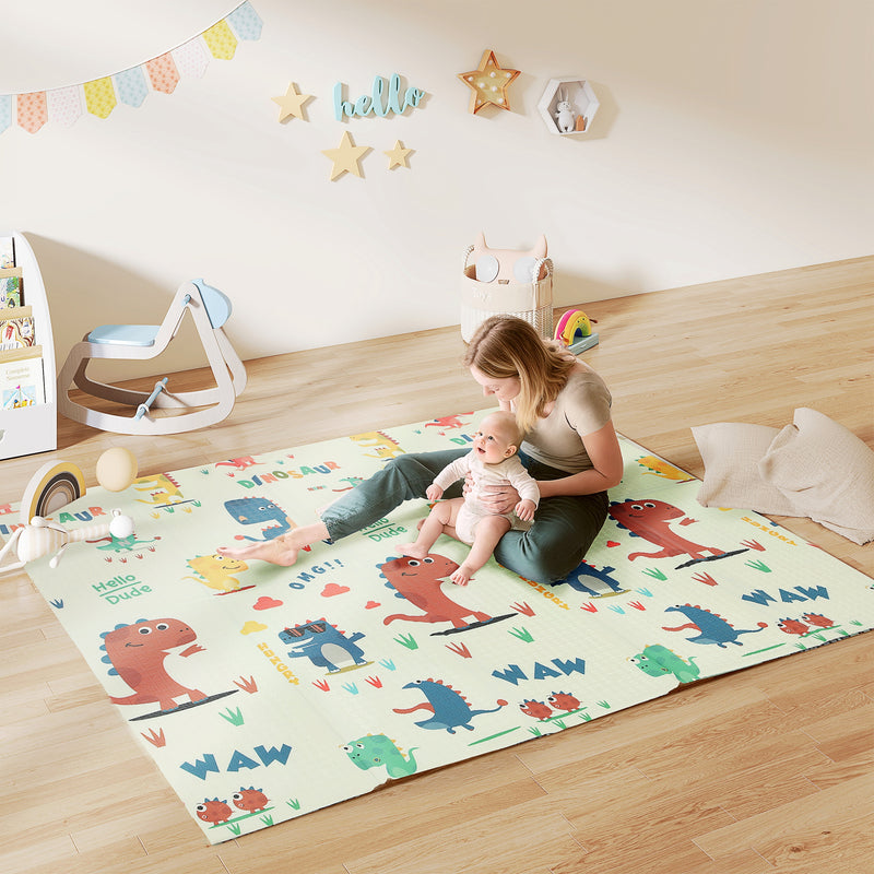AIYAPLAY Baby Play Mat, Foldable Activity Playmat,