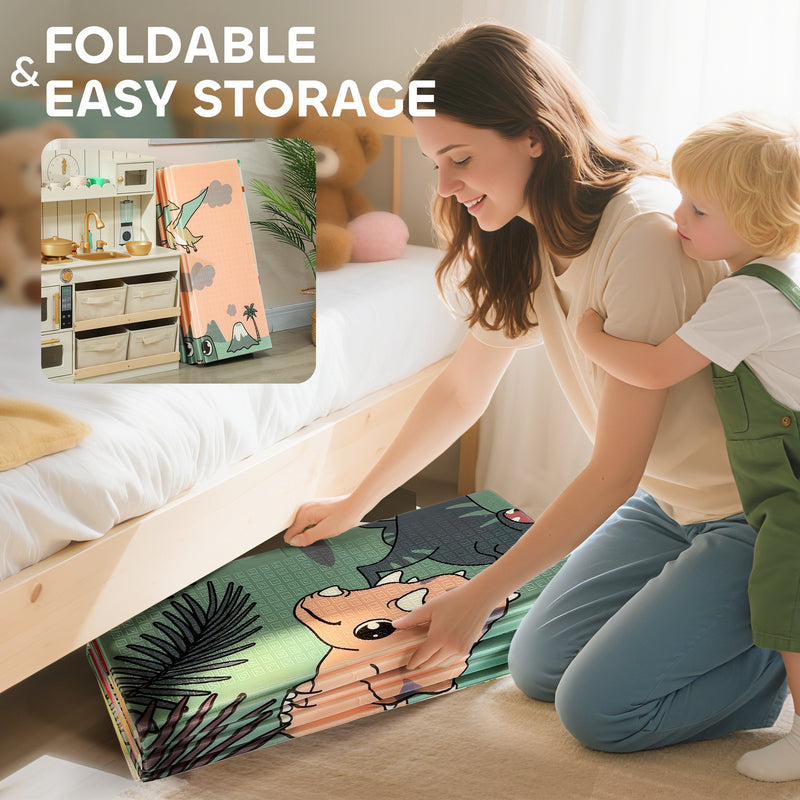 AIYAPLAY Baby Play Mat, Foldable Activity Playmat,