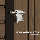 Outsunny 6.2 x 4.3ft Garden Metal Shed with Vent for Garden, Patio, Oak