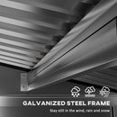 Outsunny 6.2 x 4.3ft Garden Metal Shed with Vent for Garden, Patio, Oak