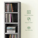 HOMCOM 204 CD Storage Tower, Tall Bookcase Bookshelf with 12 Cubes